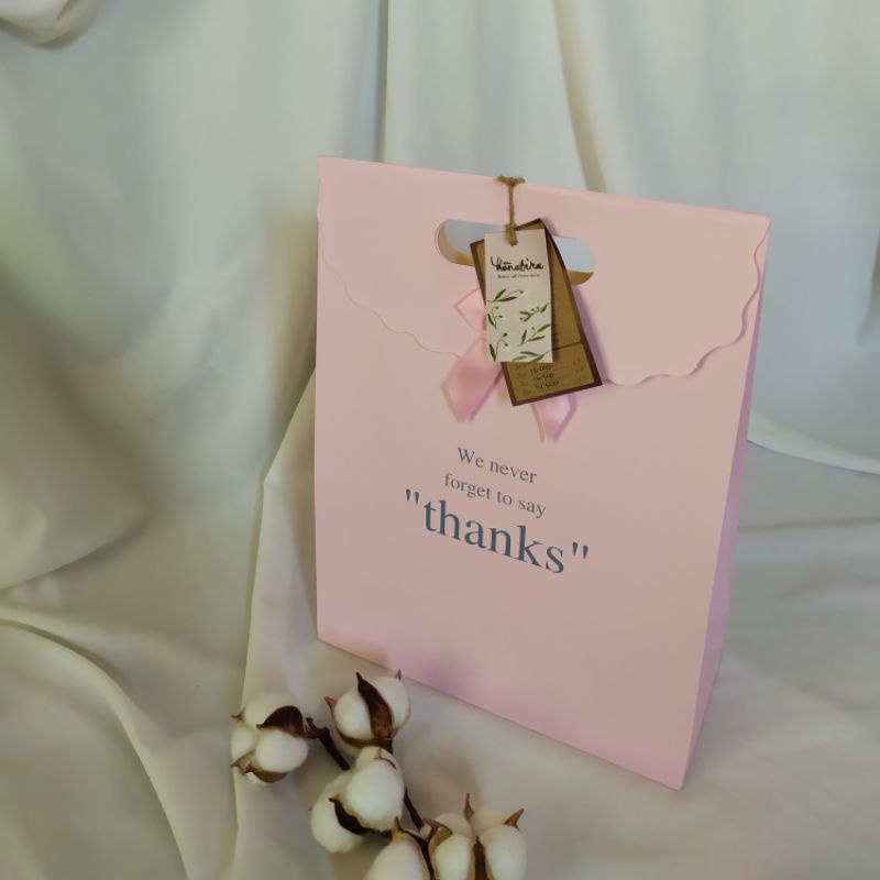 Paper Bag Motif M (PBP/09) | Tas Kertas Kado | Tas Ulang Tahun | Goodie Bag-Thanks Pink