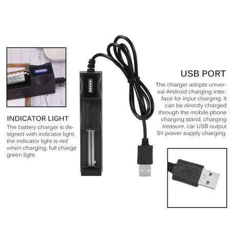 Charger Baterai USB Universal Full Self Stop 18650/26650/16340/14500/ AA/AAA Alat Cas