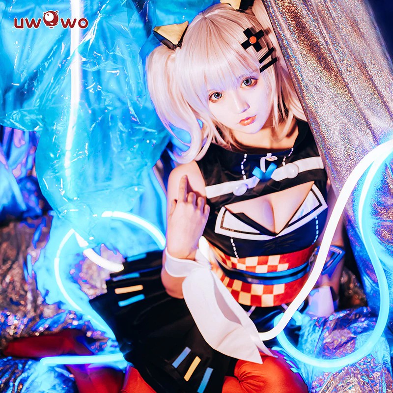 Gratis ongkir Anime Kaguya Luna Dress KaguyaLuna Black Cosplay Costumes Sets Dress For Women Girls