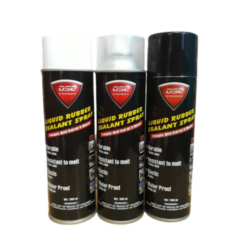 DSC Spray Waterproof pelapis anti bocor, anti karat, anti korosi, peredam mobil 500ml - Rubber sealant spray 500ml