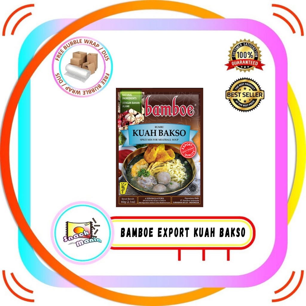 

Bamboe Export Kuah Bakso 60 gr Spice Meatball Soup Bumbu Masak Instan
