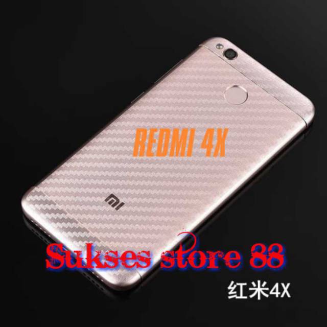 Back Skin Carbon Xiaomi Redmi 4x - Skin Carbon Xiaomi Redmi 4X Redmi 4A MiA2 Lite - BC