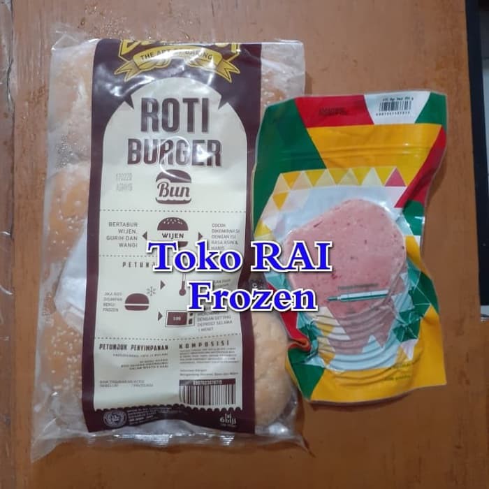 

Bernardi Paket Roti Burger wijen 6pcs dan Vitalia Daging Burger 10pcs