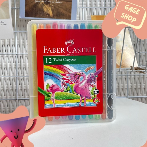

krayon faber castel twist isi 12 warna keperluan mengambar anak bisa COD termurah import pensil warna unik lucu imut