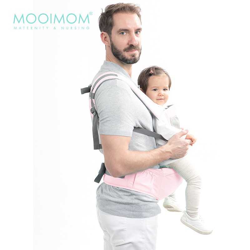 MOOIMOM Casual Hipseat Carrier Gendongan Bayi - Pink