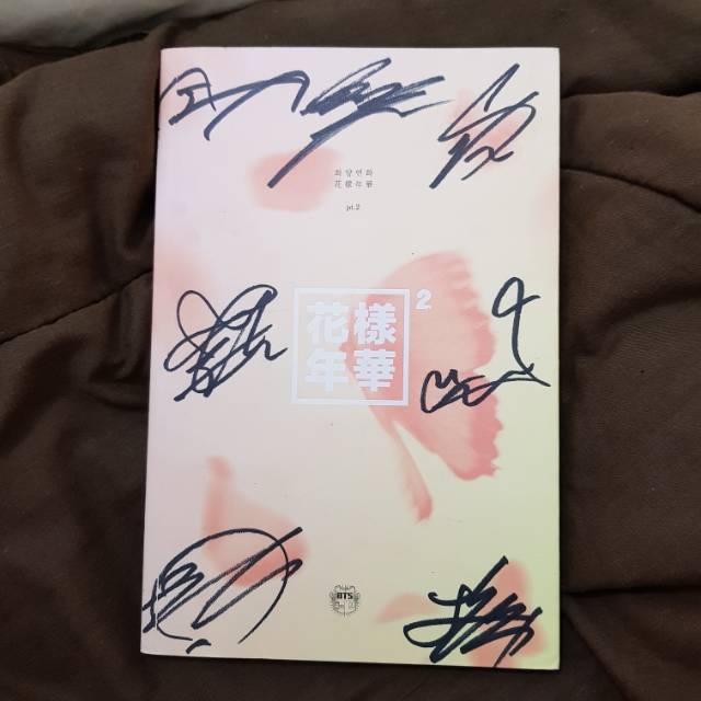 BIMAE bts album autographed sign signed rare hyyh pt.2 peach no pc no photocard