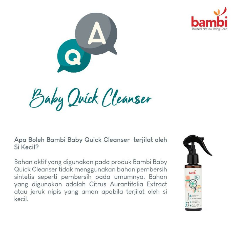 Bambi quick cleanser 120ml | pembasmi kuman dan bakteri