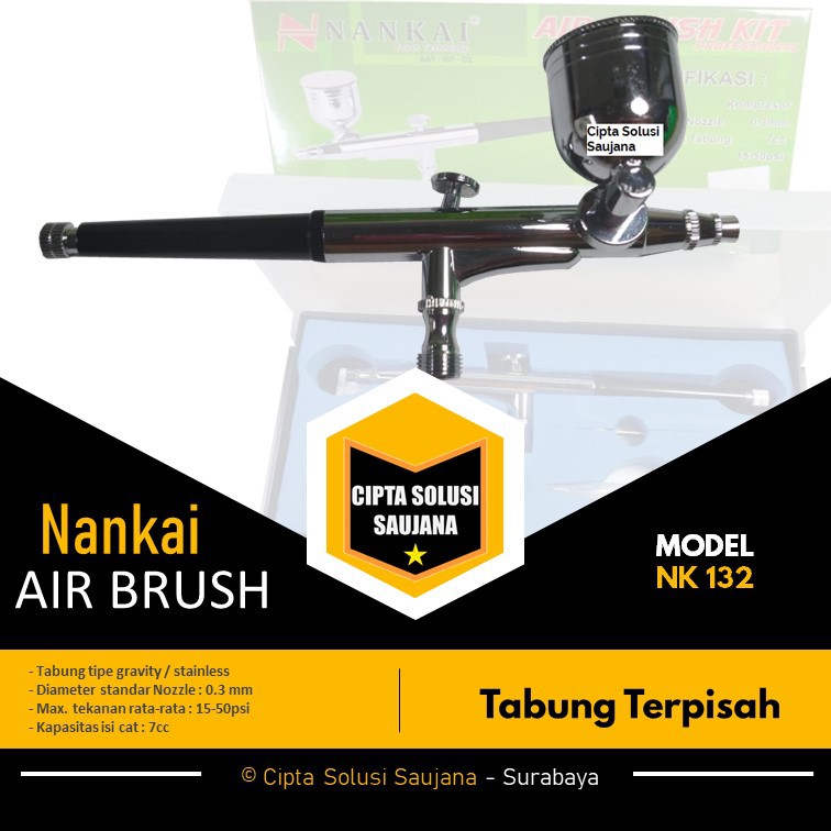 

AIR BRUSH KIT PEN BRUSH SPRAY GUN LUKIS SPED LUKIS NANKAI NK - 132 TABUNG TERPISAH