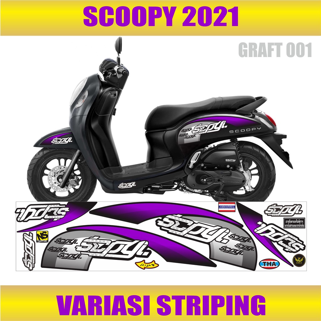 STRIPING VARIASI MOTOR SCOOPY 2021 - LIS SIMPLE SCOOPY 2021