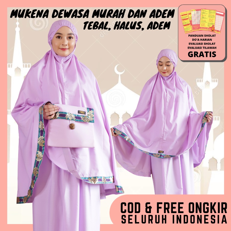 Mukena Dewasa Murah Dan Adem Jumbo Bali Bahan Katun Bagus Mukena Silky Premium Traveling Renda