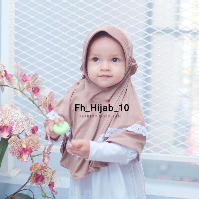 (TERLARIS) Jilbab Lubna anak bayi Usia 0 - 3 tahun | Hijab tk baby perempuan newborn lucu 6 sampai 1 thn | kerudung sekolah lembut sd  terbaru 2 – 12 bln premium