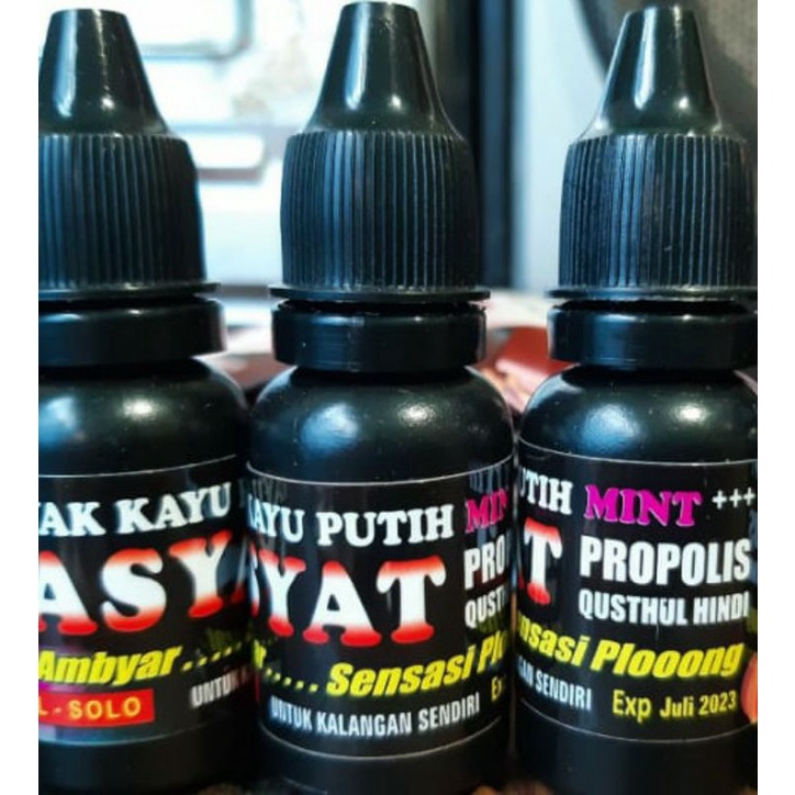 Minyak kayu putih dasyat dahsyat original obat anosmia covid sesak nafas mirip al kautsar el kahfi-Botol hitam