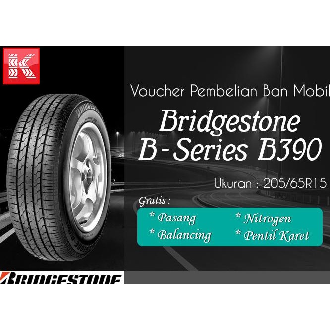 Ban Mobil Bridgestone B390 205/65R15 (Voucher)
