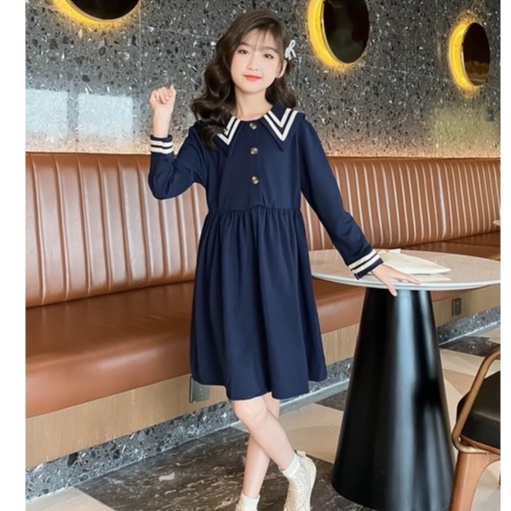 CG DR133-Dress Anak ABG Perempuan Style Sailor Girl