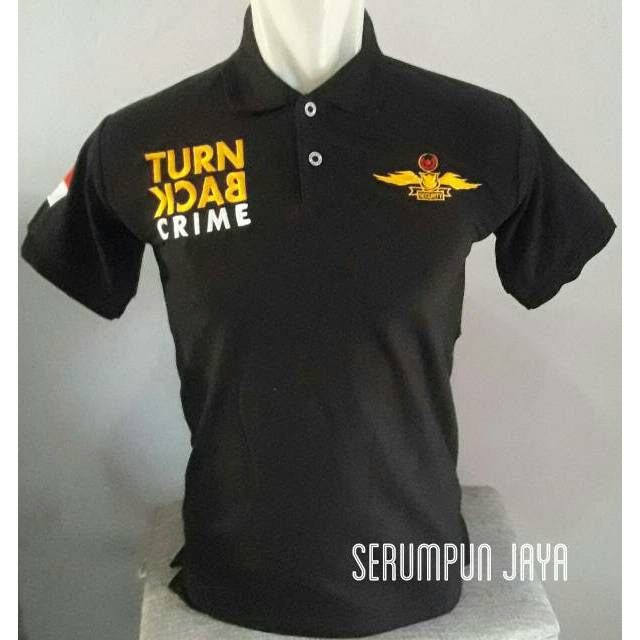 KAOS SECURITY TURN BACK CRIME - KAOS TBC SECURITY - KAOS KERAH TBC SECURITY LOGO WINGS FULL BORDIR