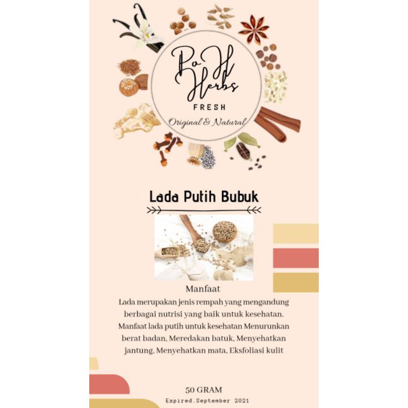 

Lada Putih Bubuk