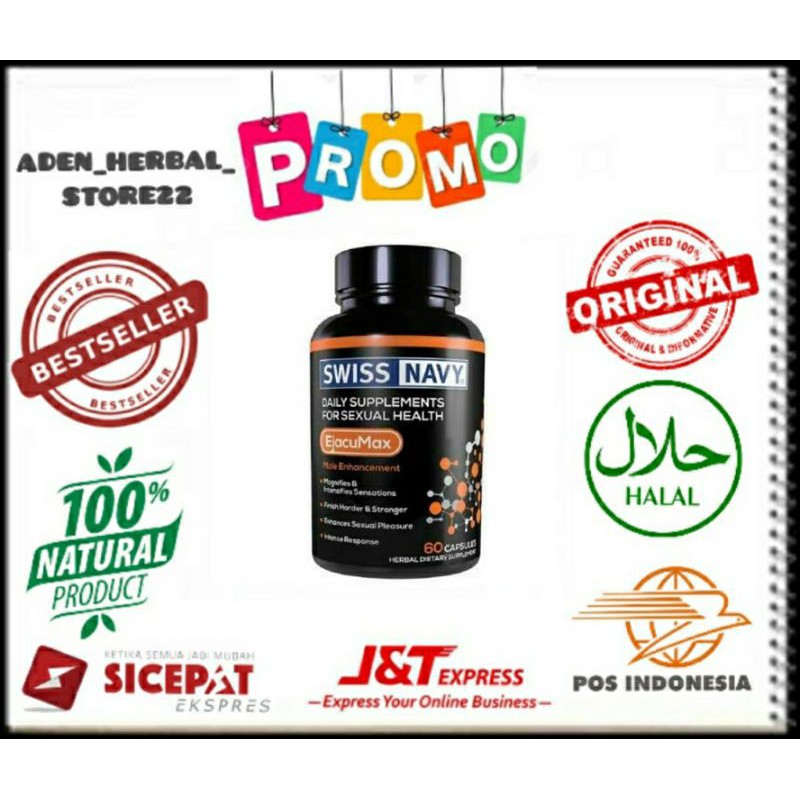 Ejacumax Swiss Navy Asli 100% Original Obat Pria Tahan Lama Pria Herbal