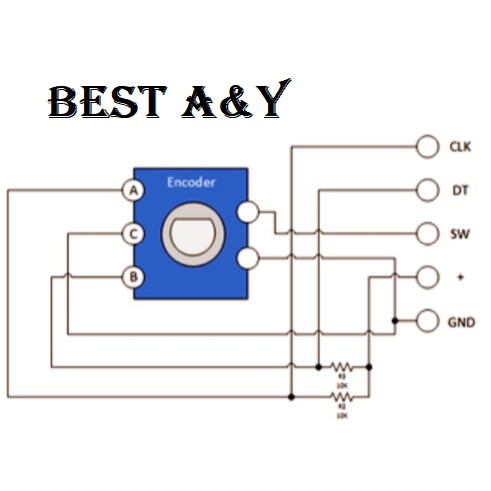 Sensor Speed ROTARY ENCODER Module 5V TURN 360 DEGREE Arduino KY040 DIGITAL