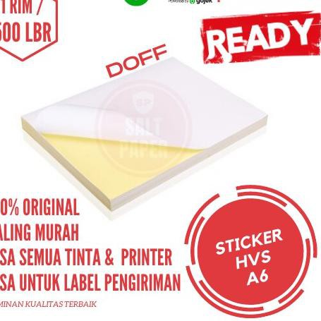 

PROMO HARI INI!!! Kertas Stiker HVS A6 - 1 pack isi 500 lbr / Kertas Stiker Label