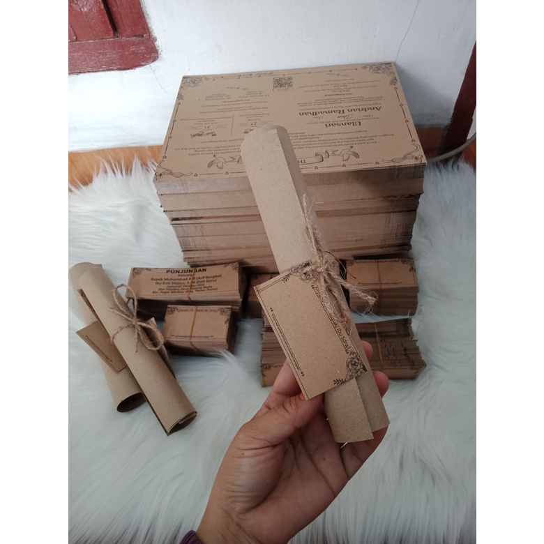 surat undangan rustic unik dan murah