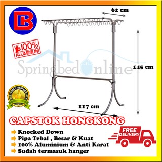 Capstok Hanger Gantungan  Baju  Aluminium Hongkong Harga  