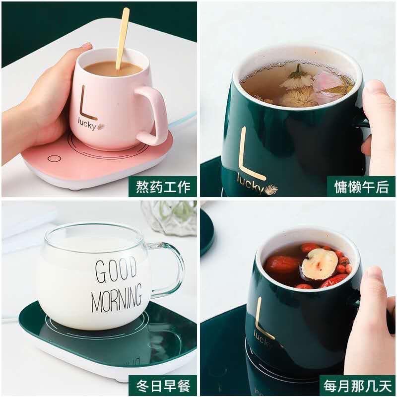 AZ Gelas Cangkir Penghangat Mug / Heater Warmer Cup Susi Kopi Teh Set