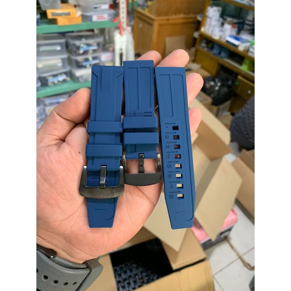 Strap Tali jam Tangan Silicon Alexandre Christie expedition Biru