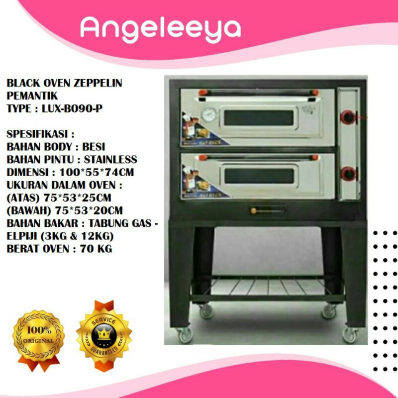Black Oven Gas Zeppelin 2 Pintu Tanpa Pemantik