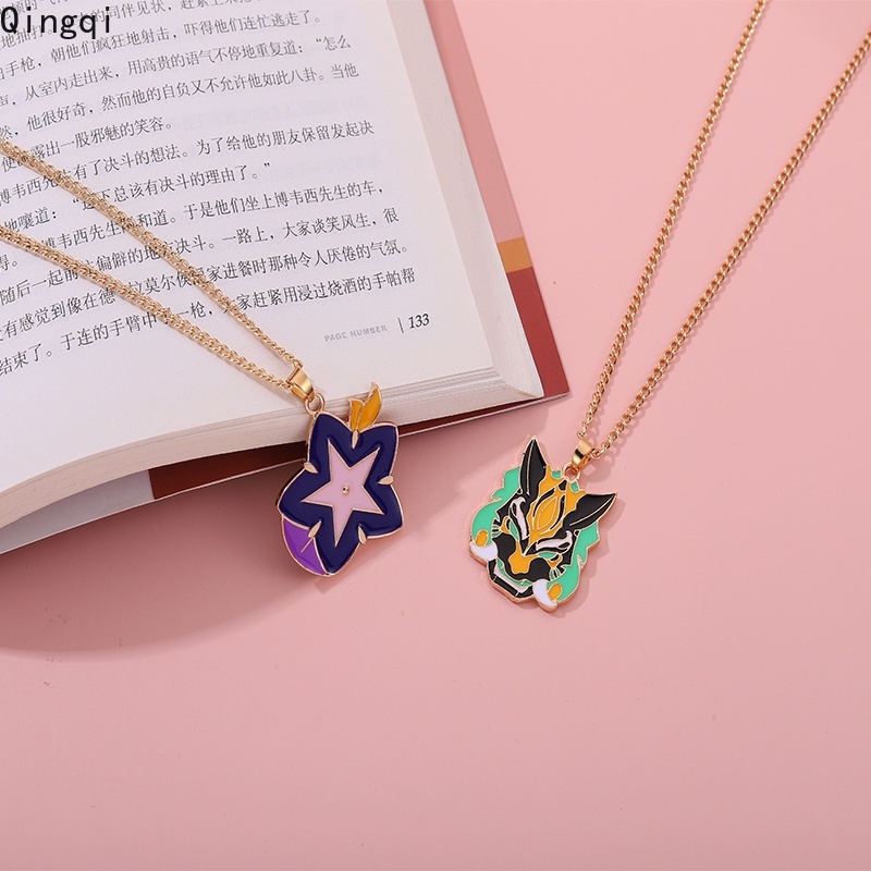 Kalung Liontin Anime Game Genshin Impact Hu Tao Ghost Untuk Pria Dan Wanita