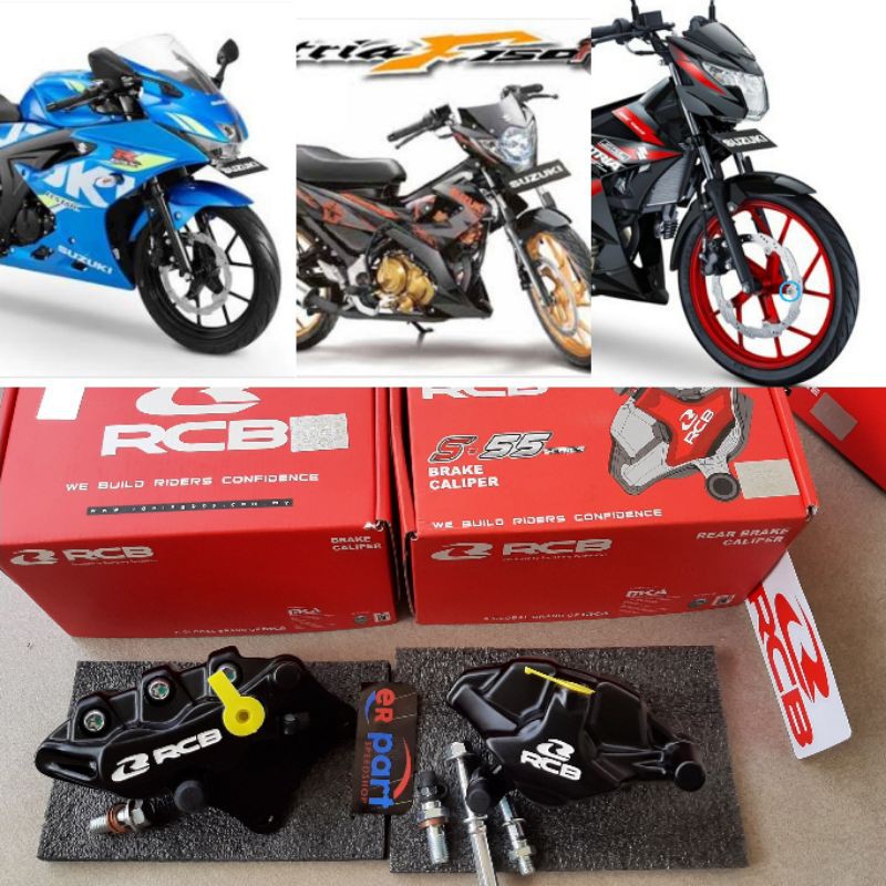 kaliper depan belakang rcb  satria Fu gsx 150 satria Fu Fi injeksi racing boy