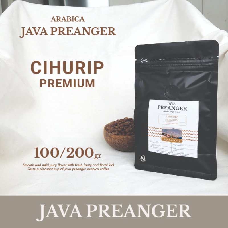 

Arabica Java Preanger Cihurip Premium Kopi Bean, Bubuk 100-200gr