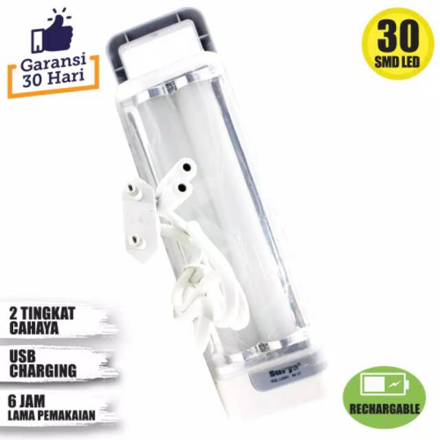 Emergency Lamp Surya Jumbo 30 SMD Super Premium Led SQL L3001 uk.22 x7x6 cm