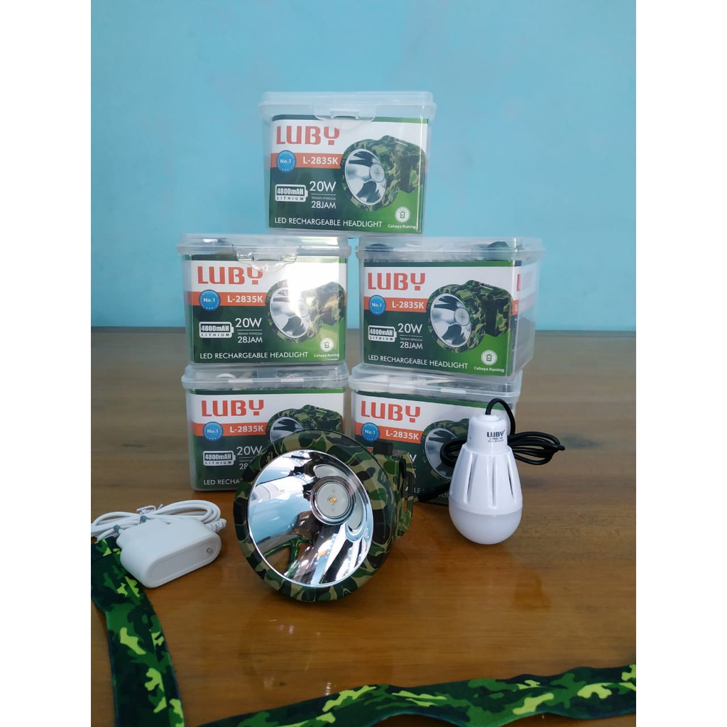 Senter kepala luby abri 20, 30watt (free LED Luby 3watt)