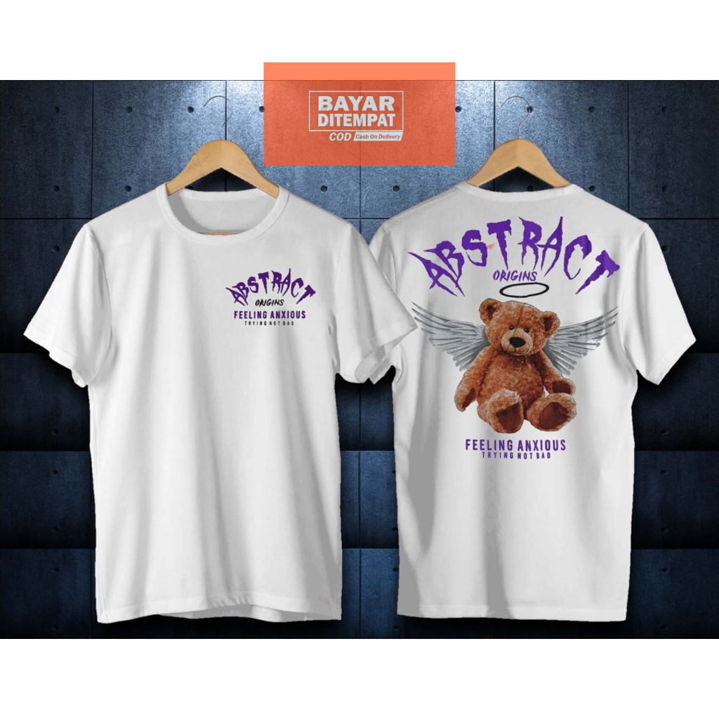 baju kaos pria/baju kaos distro/kaos bergambar/kaos terbaru/kaos viral/kaos bear sayap