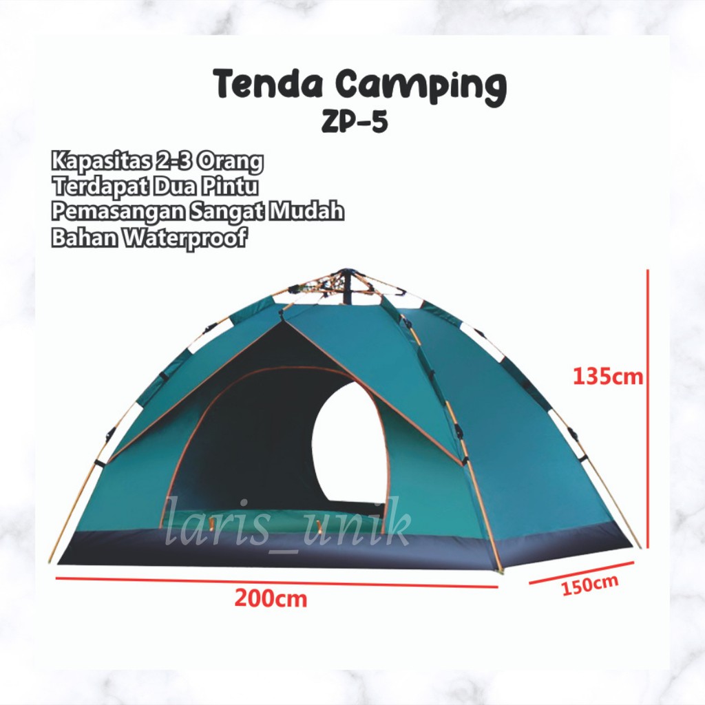 BEST SELLER Tenda Camping Otomatis Tenda Camping Kemah 4-5 Orang + kursi camping Tenda Camping Anti Air Tenda Camping Zp 5 Simple Tampa Harus Di Rakit/Tenda Outdor/Tenda Camping