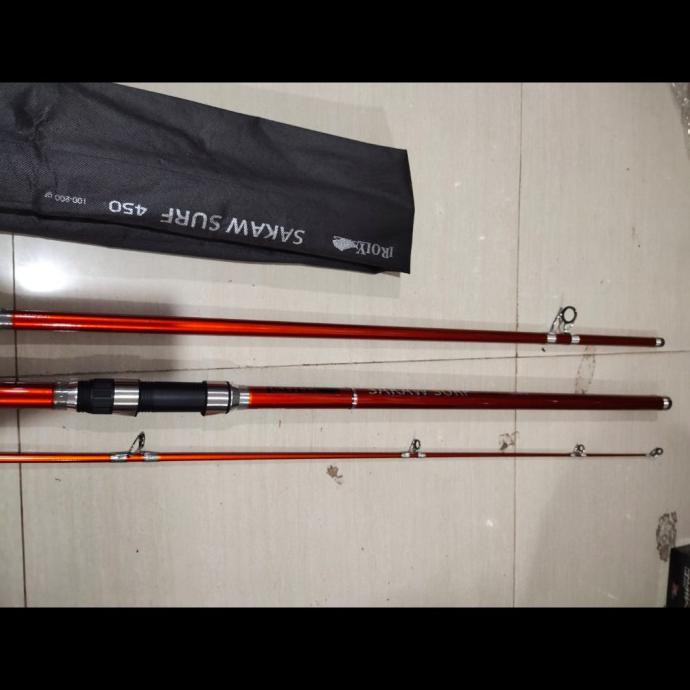 Joran Surf Pantai Iroly Sakaw Surf Pilihan 390 420 450 Sambung 3 Iii - 390Cm