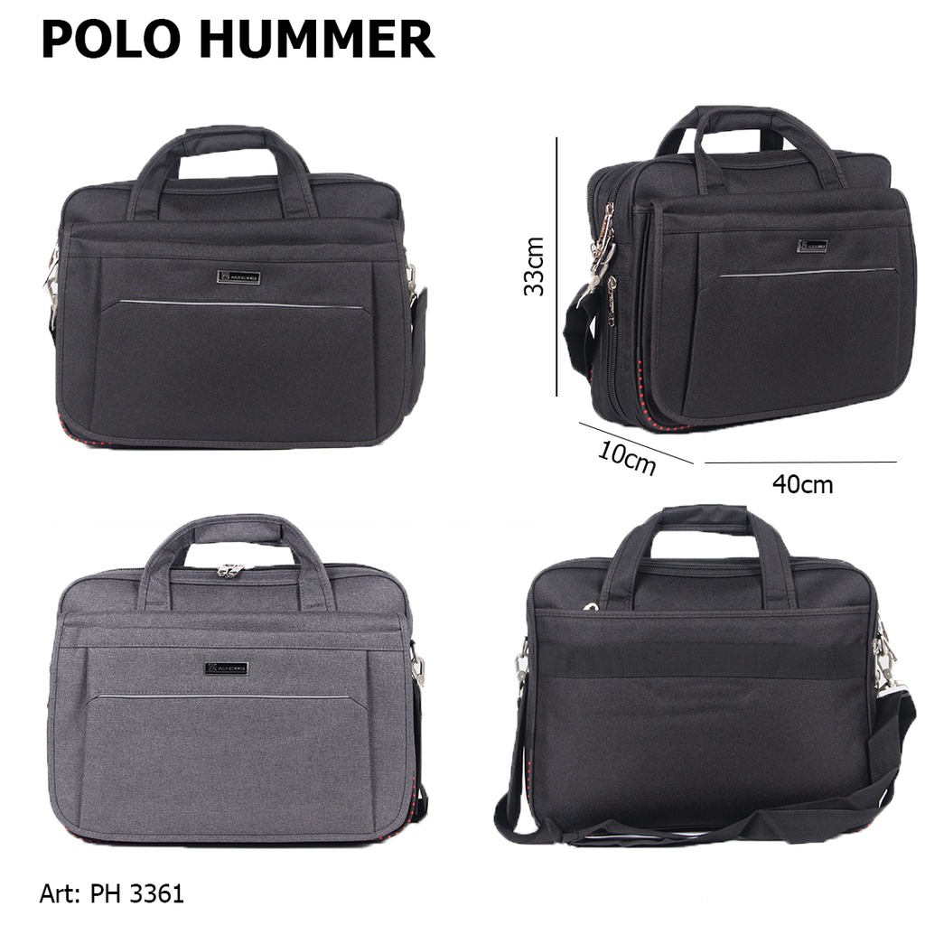 [KLIKTAS] Tas Laptop Polo Hummer PH 3361- Tas Kantor Map Selempang Map Unisex