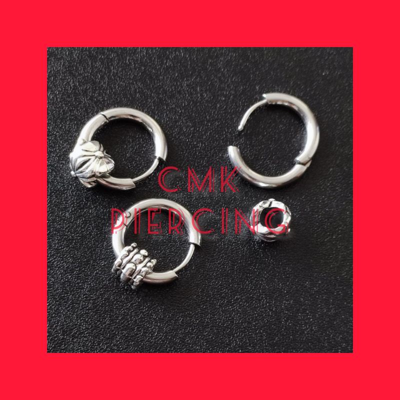 Anting Tusuk Model Hoop Bulat Cewek Dan Cowok Ala Korea