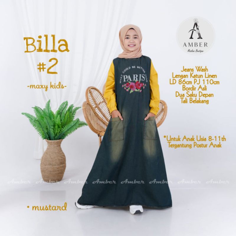 BILLA#2 MAXY JEANS ANAK / JEANS PREMIUM / GAMIS JEANS ANAK / GAMIS ANAK / BUSANA MUSLIM ANAK