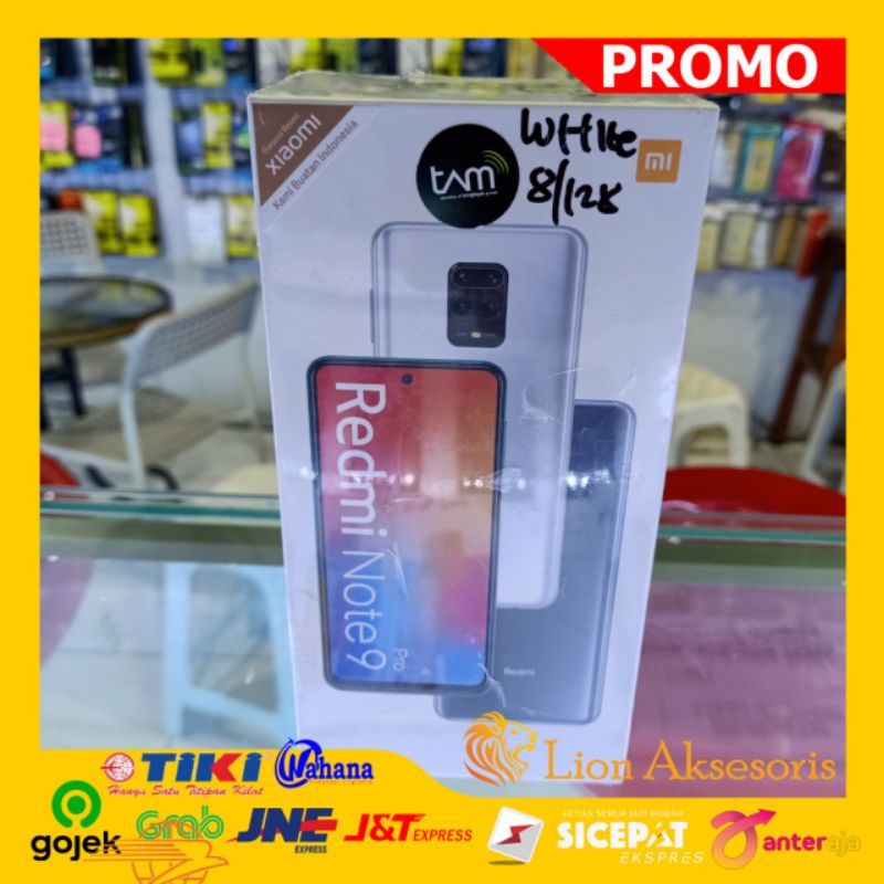 Xiaomi Redmi Note 9 Pro Ram 8/128Gb WHITE Garansi Resmi Tam 1Tahun