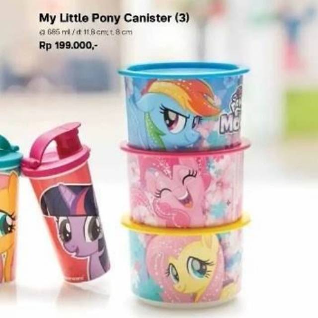 My little Poni canister Tupperware
