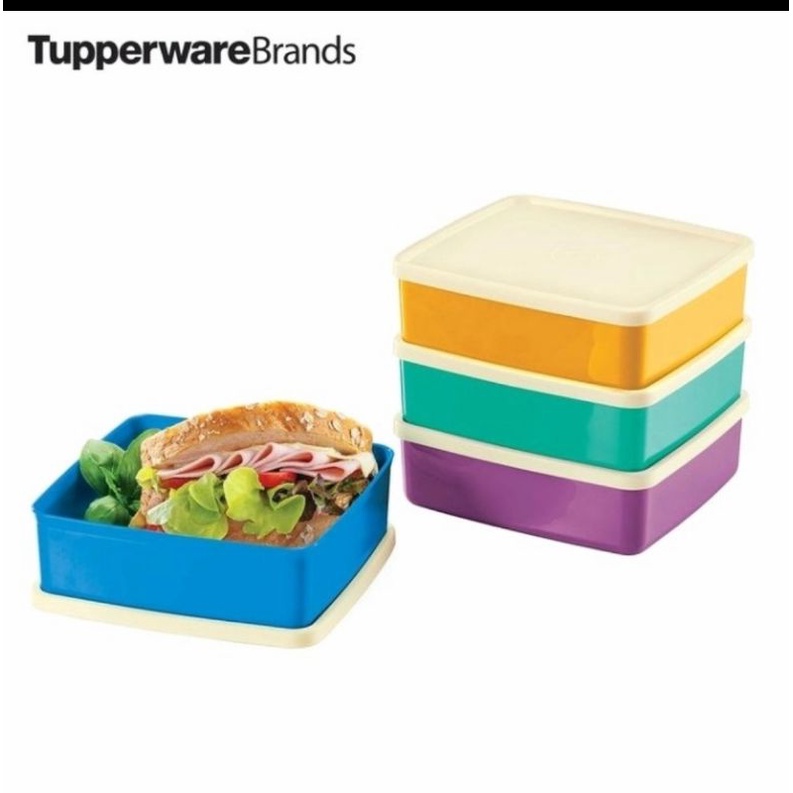 tupperware large square away - kotak bekal -kotak makan