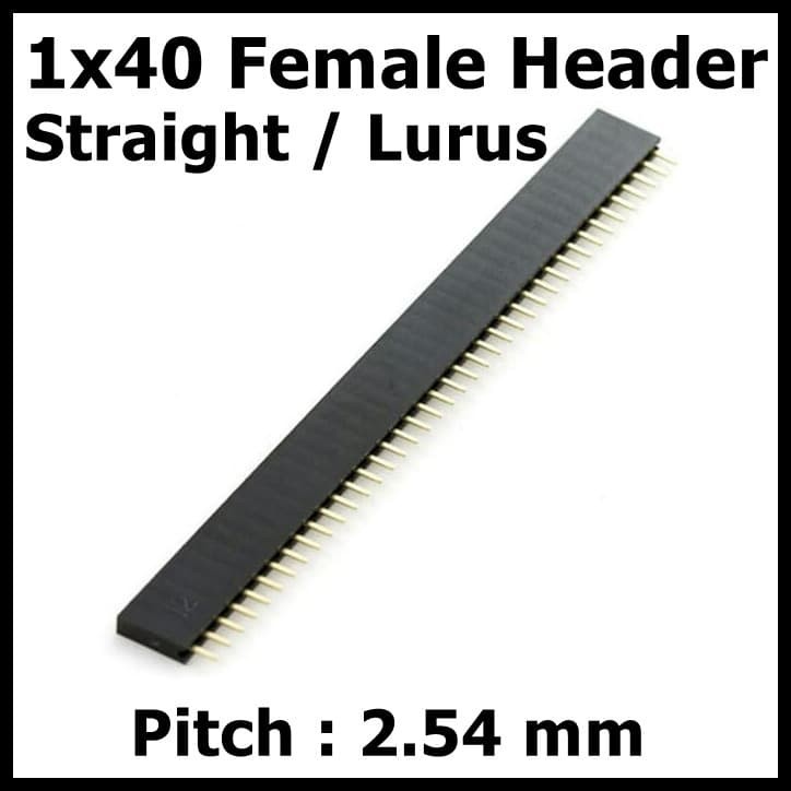 Pin Header 2.54mm Female Male 40 Pin Single Row Strip Gold Connector