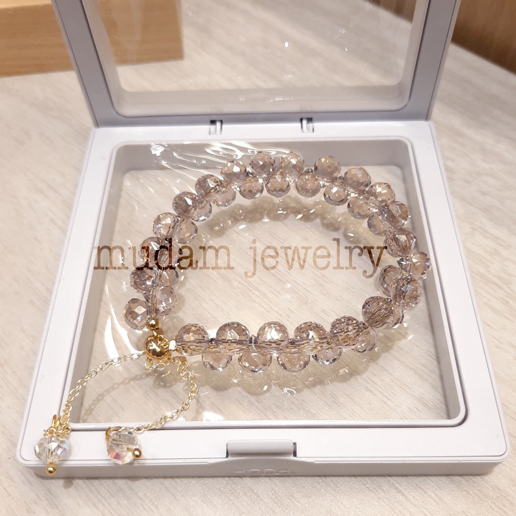 Gelang Serut Batu Kristal Atifisial FREE BOX