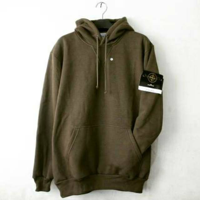 HOODIE STONE ISLAND OLIVE - JAKET HOODIE STONE ISLAND - SWEATER STONE ISLAND
