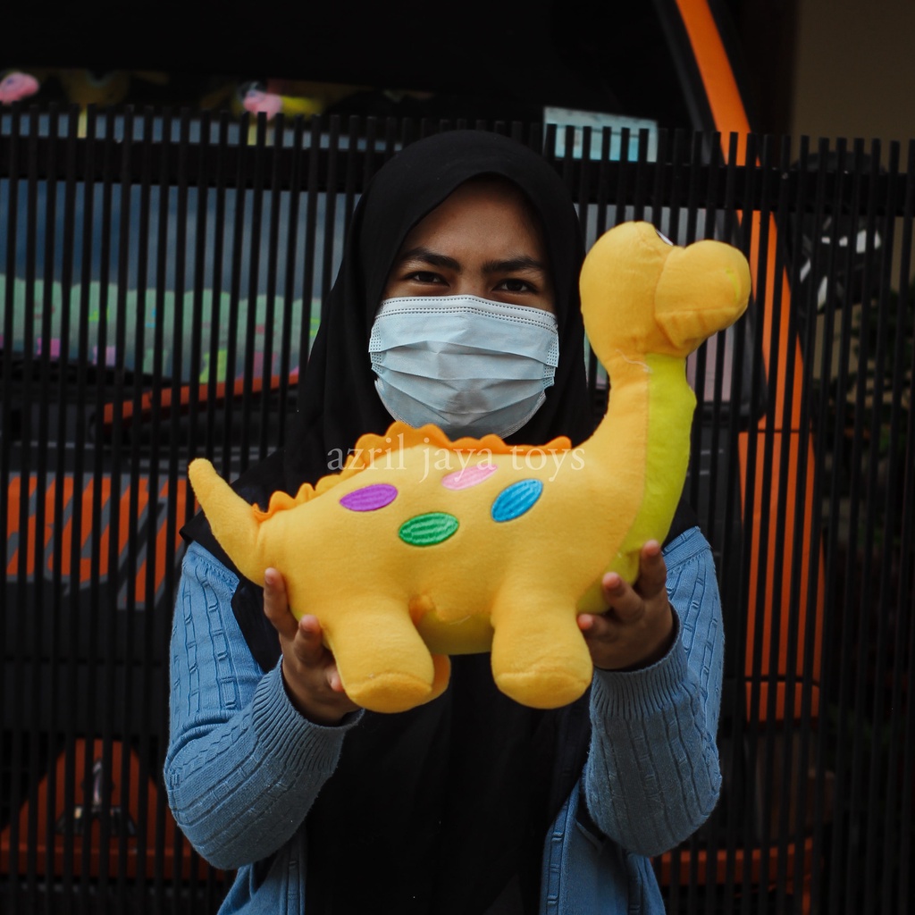 Boneka Dinosaurus Tompel Warna Warni Berkualitas SNI