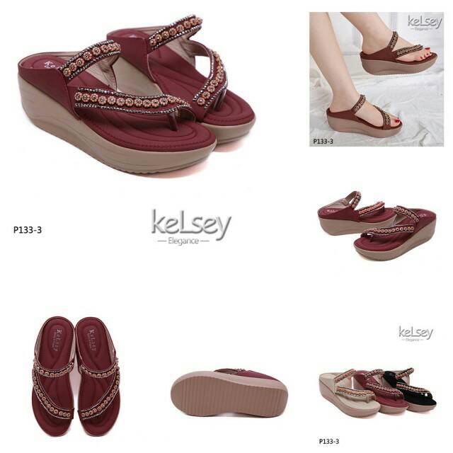Sandal Wedges Kelsey P133 BL