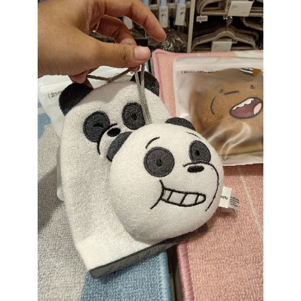Miniso Spons Mandi Bath Set we bare bears spons mandi lucu