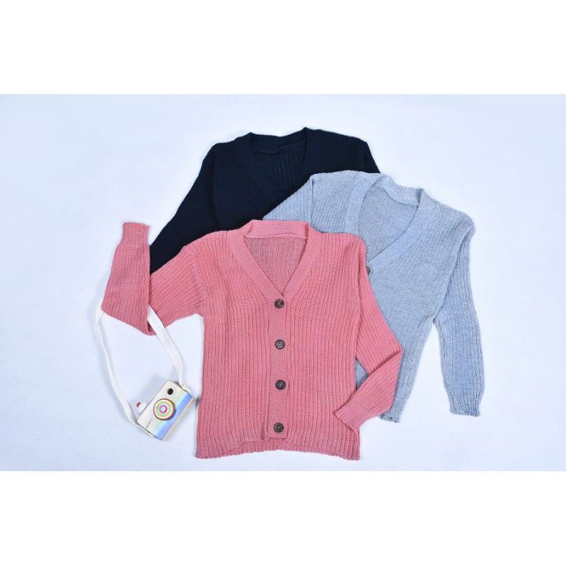 Cardigan Anak Rajut 2-3 Tahun KANCING BATOK cardigan rajutan anak Cardigan Rajut Polos