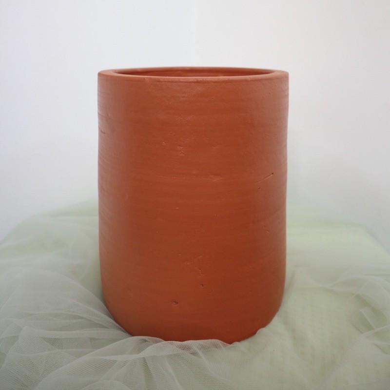 Pot Teracotta Tabung, Teracotta Silinder, Terakota Tabung, Pot Terakota Silinder, Pot Coklat